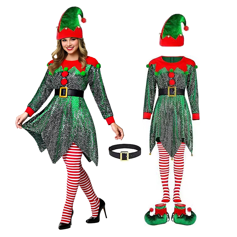 5 pezzi: costume da elfa per N - Elf Costume Christmas recensione e prezzo