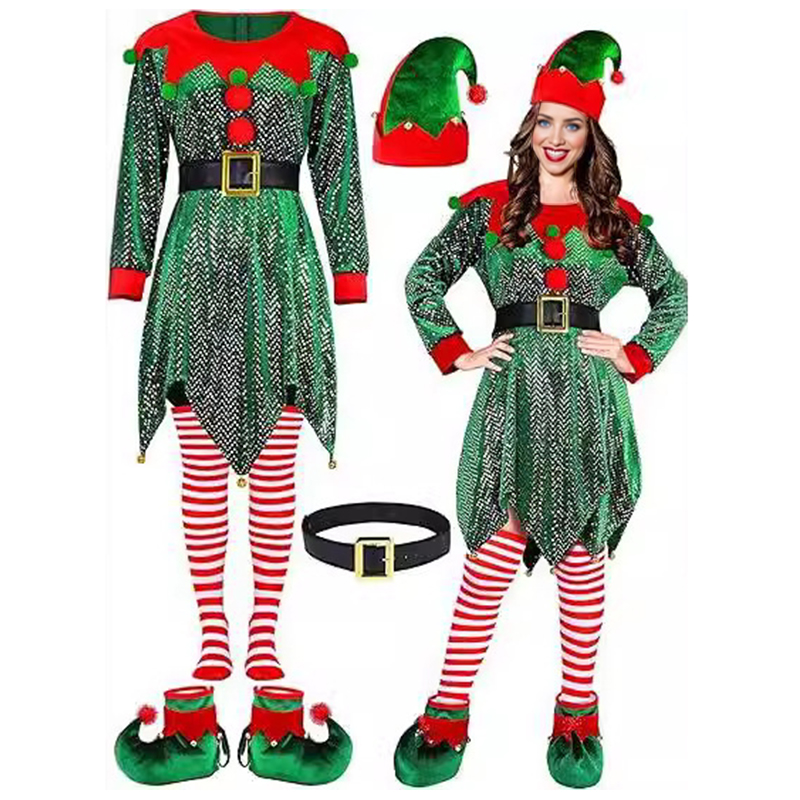 5 pezzi: costume da elfa per N - Elf Costume Christmas recensione e prezzo